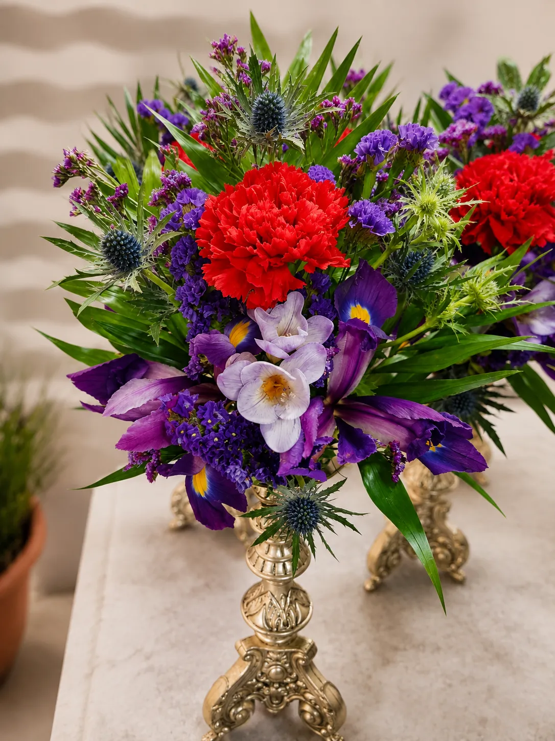 Detalle floral para culto religioso